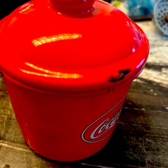 VINTAGE 8 PIECE COCA COLA CANISTER SETS - 4 SIZES W/ LIDS - Picture 5 of 9